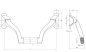 Preview: Wilka Stangengriff Gangflg. m. kurz Schild Nr. 4904